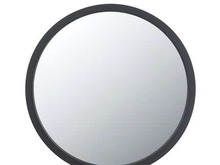 Circle Wall Mirror With Wooden Frame, Wall Mirror For Living Room