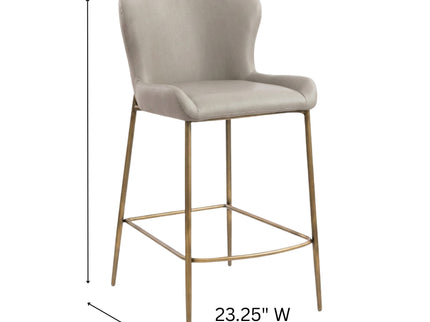 Modern Counter Stool With Upholstered Seat