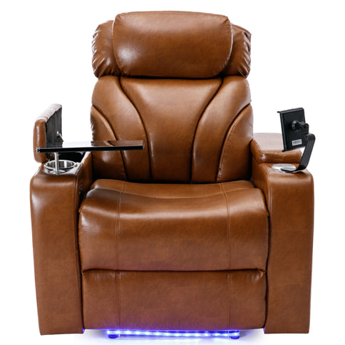 Power Motion Recliner Electric Power Recliner With USB Charging Port, Hidden Arm Storage, Convenient Cup Holder And tooth Speaker