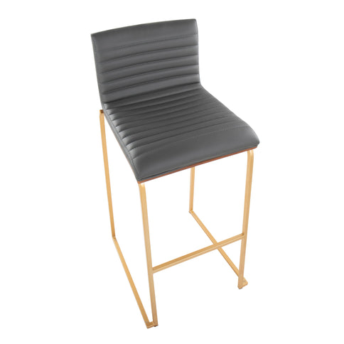 Mason Mara - Contemporary Versatile Desig Fixed Height Barstool (Set of 2)