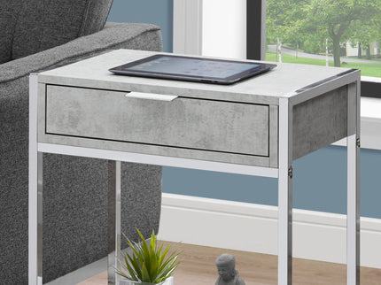 Accent Side Table, Storage Drawer, Spacious Tabletop