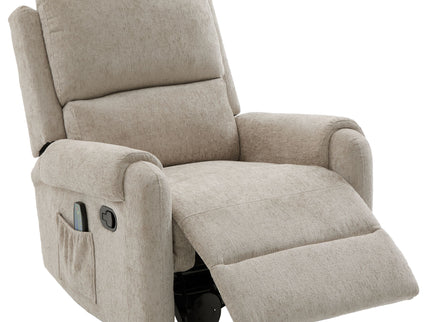 Manual Recliner Massage Chair With Swivel Rocker, 8 Massage Modes, Side Storage Pocket