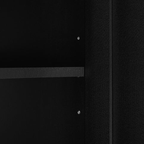 Tall Freestanding Bathroom Storage Cabinet With Adjustable Shelves And Side Hooks