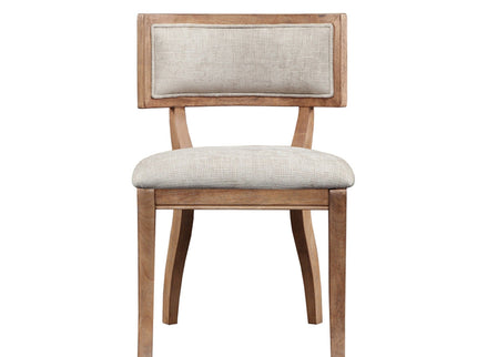 Classic Dining Chair With Curved Back (Set of 2) - Beige / Light Natural