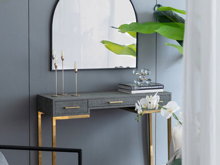 Arched Mirror With Metal Frame, Wall Mirror For Living Room Bedroom Entryway