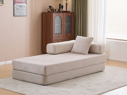 Floor Couch, Convertible Floor Sofa Bed With Pillow Back Support Armrest