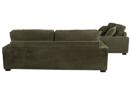 Sofa & Loveseat 2 Piece Set With Accent Pillows - Forest Green