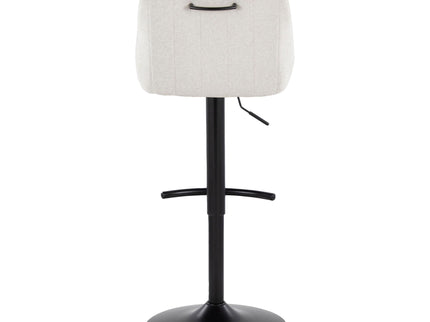 Hannah - Transitional Adjustable Barstool With Swivel With Rounded T Footrest (Set of 2)