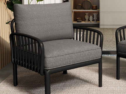 Outdoor Patio Club Chair, Waterproof Thick Cushion Deep Seating