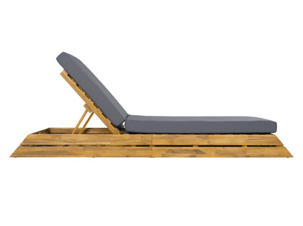 Chaise Lounge Set With 2 Fold Cushion