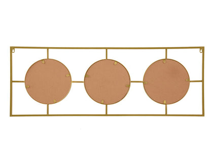 3 Mirror Piece Wall Mirror InRectangular Frame, Home Wall Decor For Bedroom Living Room