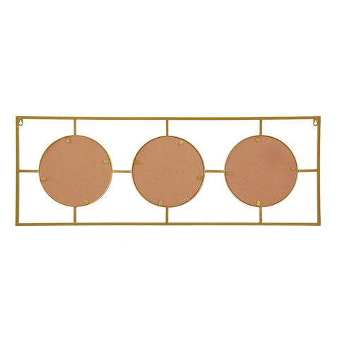 3 Mirror Piece Wall Mirror InRectangular Frame, Home Wall Decor For Bedroom Living Room