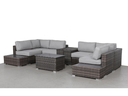 Wicker Sectional Seating Group With Cushions