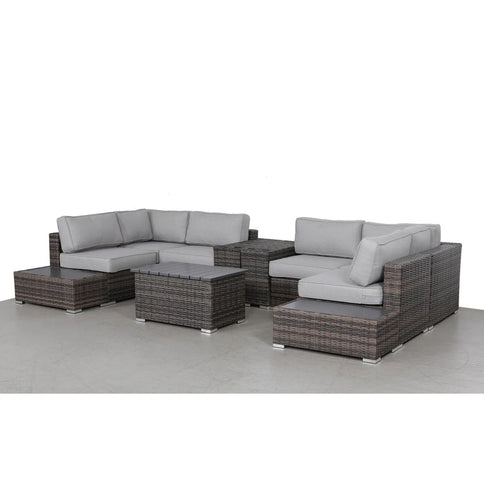 Wicker Sectional Seating Group With Cushions