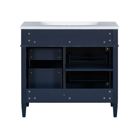 Bathroom Vanity & Top Sink, Modern Bathroom Storage Cabinet With 2 Drawers And A Tip-Out Drawer