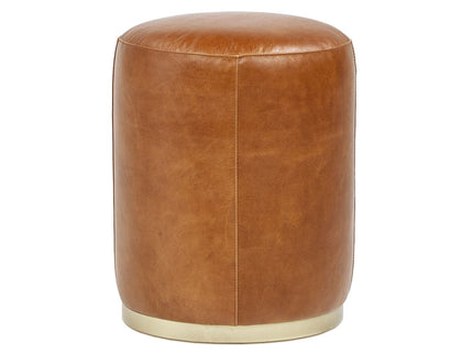 Nico - Round Ottoman Stool - Brown