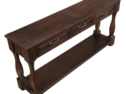 Console Table With 3 Drawers And 1 Bottom Shelf For Entryway - Espresso