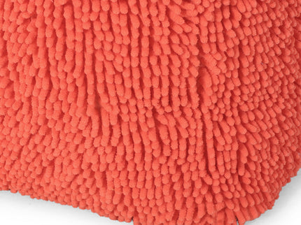 Sunny - Square Pouf, Versatile Ottoman Or Floor Cushion - Coral