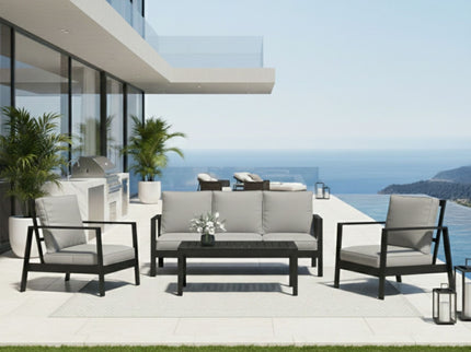 Modern 5 Seat Outdoor Patio Furniture Set With Coffee Table