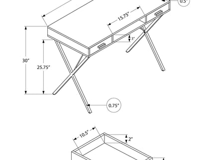 Computer Desk, Home Office, Laptop, Left / Right Set-Up, Storage Drawers, Work, Contemporary, Modern