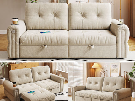 Cloud Like Convertible Sofa Bed With For Living Room