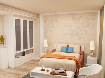 Morden Deisgn Vertical Murphy Bed With Sofa For Bedroom Or Guestroom White Wall Bed Space Saving Hidden Bed With New Style Gas Struts - Orange