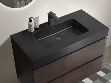 Alice - Bathroom Vanity Wall Mounted With Sink, Large Storage Floating Bathroom Vanity For Modern Bathroom, One-Piece Sink Basin Without Drain And Faucet