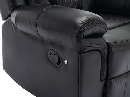 Home Theater Seating Manual Recliner Chair, Led Light Strip For Living Room - Black