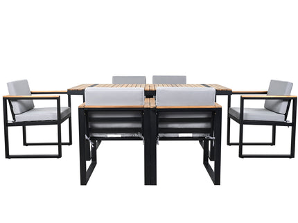 7 Pieces Outdoor Dining Set Patio Dining Table And Chair Set With And Removable Cushions For Patio