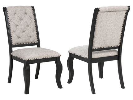 Kinzler - Side Chairs (Set of 2) - Tan / Black