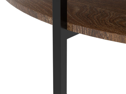 Rectangle Lift Top Coffee Table With Hidden Storage And Lower Shelf - Brown