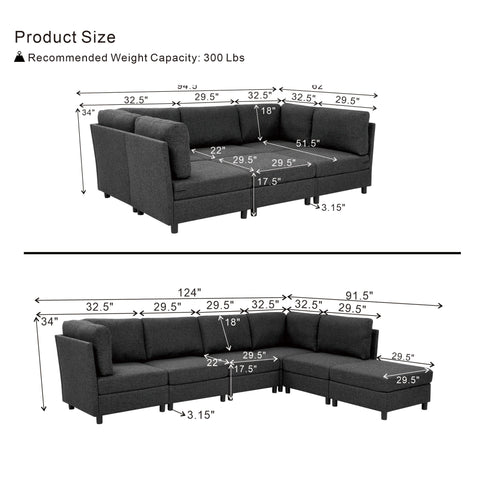 Modern Modular Sofa For Living Spaces
