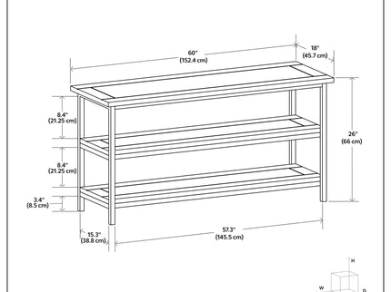 Skyler - TV Media Stand - Dark Cognac Brown