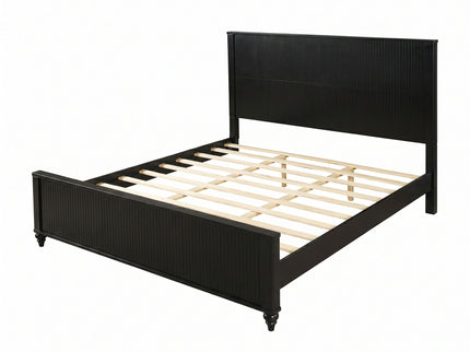Fluted Platform Bed Frame, No Box Spring Needed