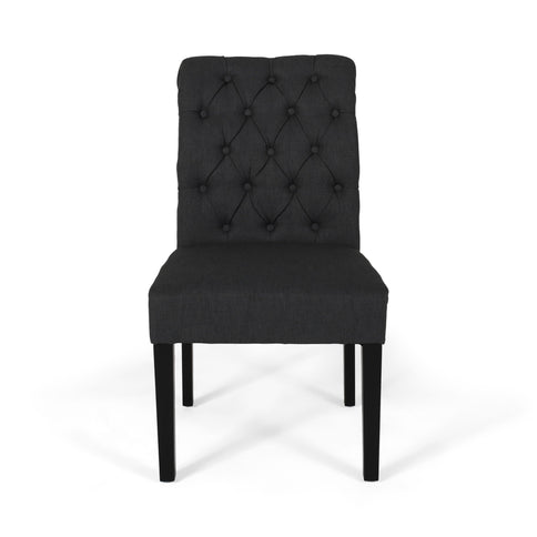 Broxton - Tuft Dining Rolltop Chairs With Button Tufted Backrest (Set of 2)