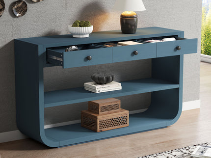 Console Table With 3 Soft Close Drawers & 2 Open Shelves