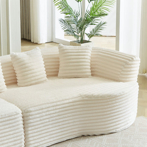 Sectional Sofa, Oversized 4 Seater With Deep Seat Design