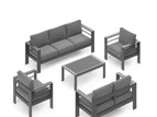 Dark Gray / 5 Pc. Sofa, Loveseat, 2 Chairs, Coffee Table