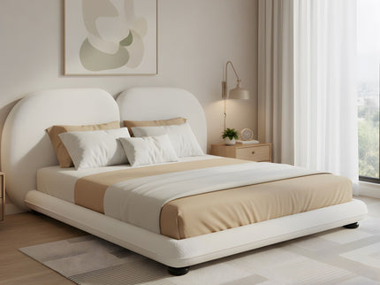 Upholstered Platform Bed With Split Headboard