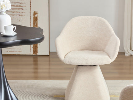 180° Rotating Accent Chair For Living Room - Beige