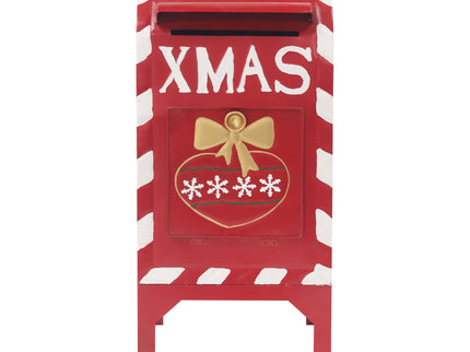 Christmas Mailbox Decoration With Festive Design, Classic Holiday Charm - Red