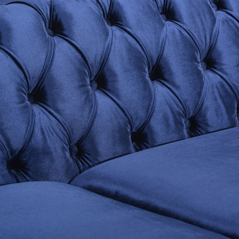 Chesterfield Style 3 Seater Sofa With Deep Button Tufting