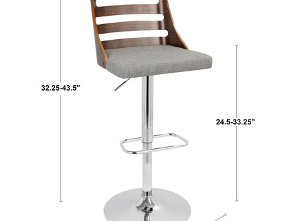 Trevi - Mid Century Modern Adjustable Barstool With Swivel