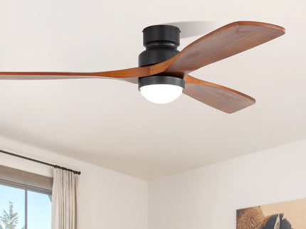 52" Ceiling Fan With Dimmable LED Light, 6 Speed DC Motor, 3 Blades