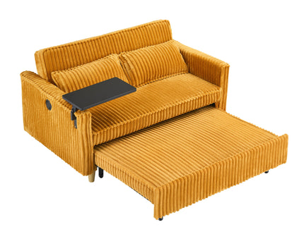 Pull Out Sofa With Movable Tabletop And USB Ports