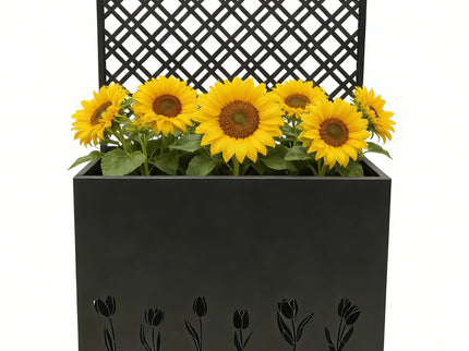 Tall Planter Raised Garden Bed With Trellis
