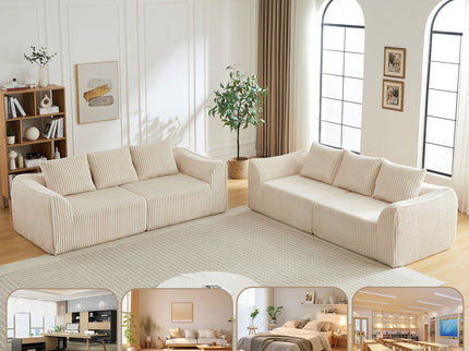 Minimalist Set With Curved Lines & Gently Sloped Backrest