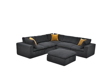 Custom Configuration Modular Sectional With Toss Pillows