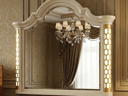 Jasmine - Mirror With Side LED Lighting - Beige