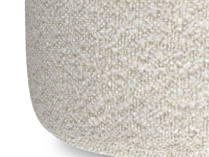 Chantal - Round Pouf - White